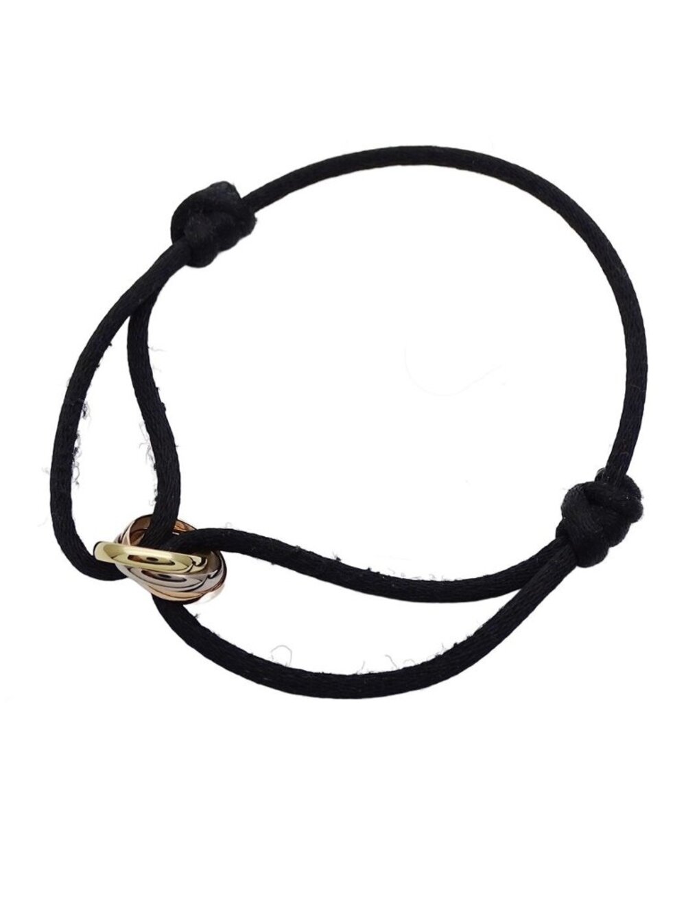 Cartier Bracelet Black Cord Trinity